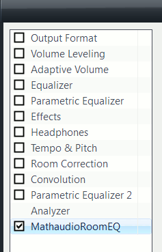 MathAudio Room EQ in DSP Studio